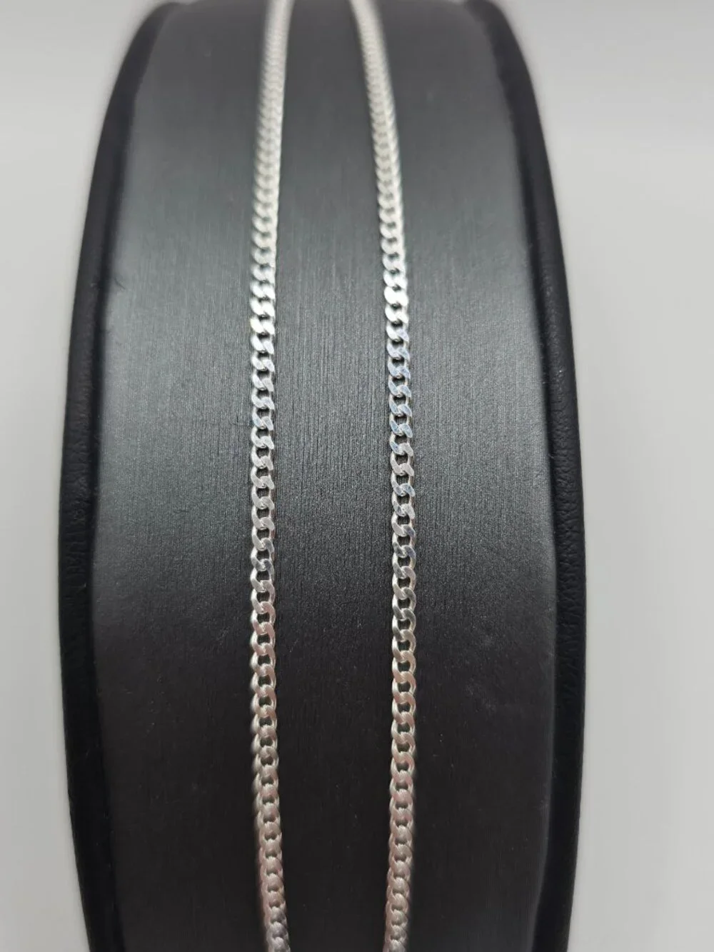 Sterling Silver 925 High Polished Super Flat Curb Link Chain 24 inches 1.8mm